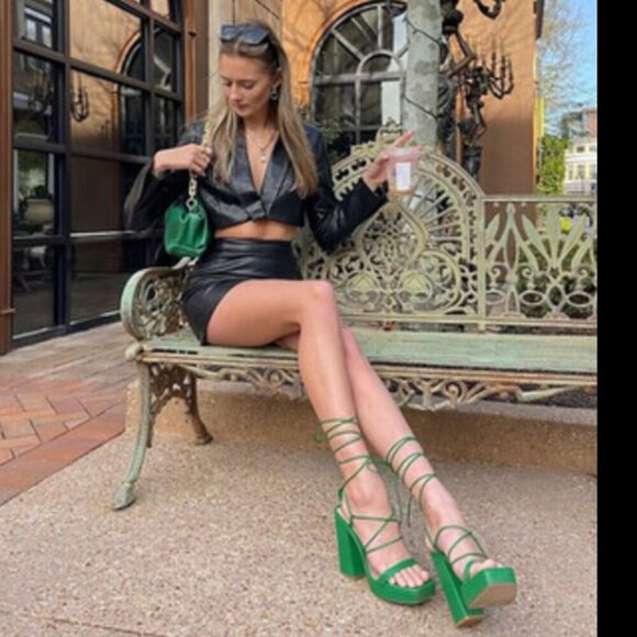 Steve Madden Women's Manzie Ankle-Tie Platform Dress Sandals - Picture 4 of 8